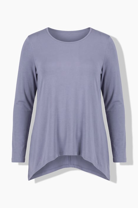 Longsleeve, A-Linie, Zipfelsaum