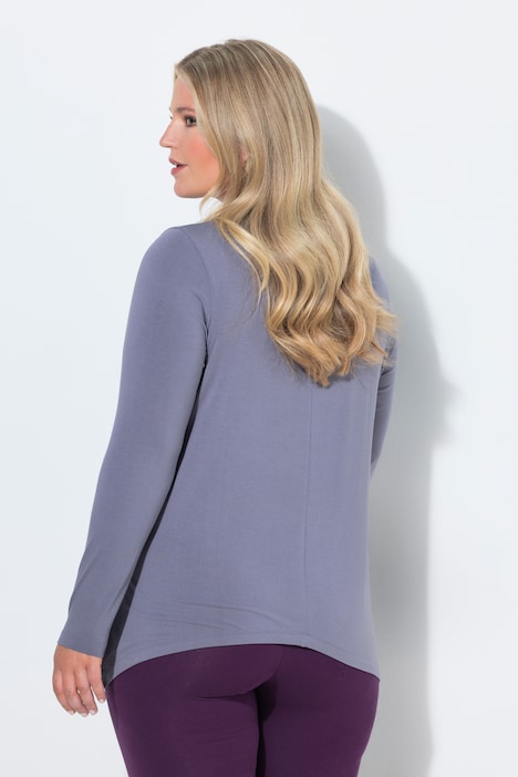 Longsleeve, A-Linie, Zipfelsaum