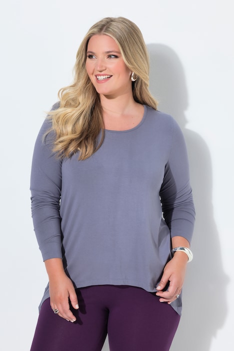 Longsleeve, A-Linie, Zipfelsaum