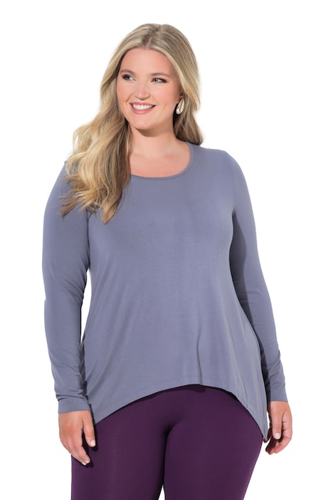 Longsleeve, A-Linie, Zipfelsaum