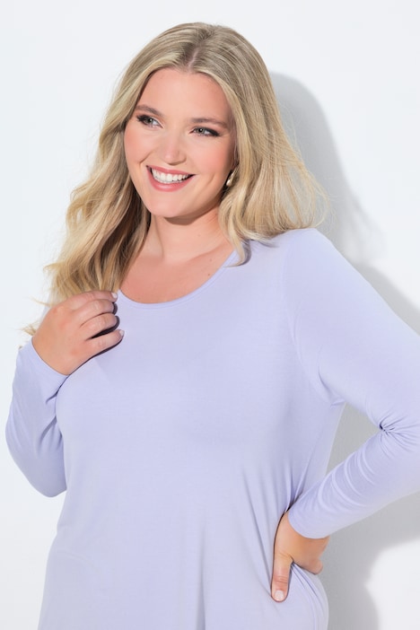Longsleeve, A-Linie, Zipfelsaum