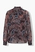 Chiffonbluse, Stehkragen, Schluppe, Langarm