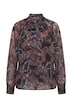 Chiffonbluse, Stehkragen, Schluppe, Langarm