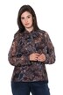 Chiffonbluse, Stehkragen, Schluppe, Langarm