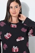 Weihnachts-Sweatkleid, Rundhals, Langarm