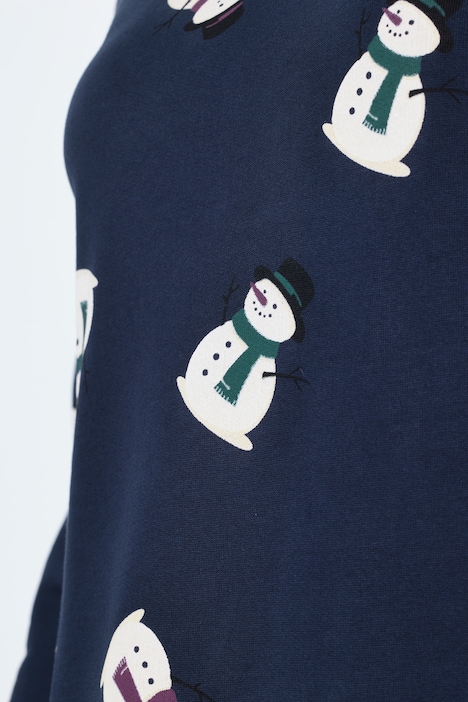 Weihnachts-Sweatkleid, Rundhals, Langarm
