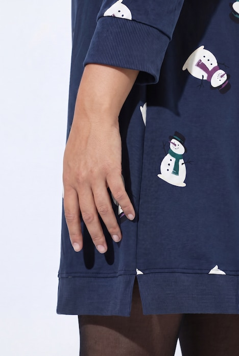 Weihnachts-Sweatkleid, Rundhals, Langarm