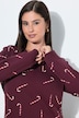 Weihnachts-Sweatkleid, Rundhals, Langarm
