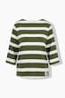 Sweatshirt, Ringel, U-Boot-Ausschnitt, 3/4-Arm