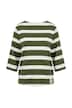 Sweatshirt, Ringel, U-Boot-Ausschnitt, 3/4-Arm