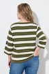 Sweatshirt, Ringel, U-Boot-Ausschnitt, 3/4-Arm
