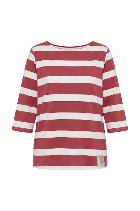 Sweatshirt, Ringel, U-Boot-Ausschnitt, 3/4-Arm