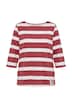 Sweatshirt, Ringel, U-Boot-Ausschnitt, 3/4-Arm