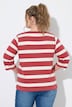 Sweat-shirt à rayures, encolure bateau et manches 3/4