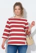 Sweat-shirt à rayures, encolure bateau et manches 3/4