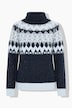 Pullover, Norwegermuster, Rollkragen, Langarm