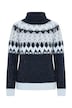 Pullover, Norwegermuster, Rollkragen, Langarm