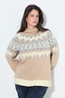 Pullover, Norwegermuster, Rollkragen, Langarm
