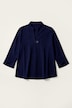 Punto-Sweatjacke, weite A-Linie, Stehkragen, 3/4-Arm