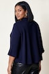 Punto-Sweatjacke, weite A-Linie, Stehkragen, 3/4-Arm