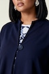 Punto-Sweatjacke, weite A-Linie, Stehkragen, 3/4-Arm