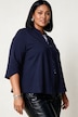 Punto-Sweatjacke, weite A-Linie, Stehkragen, 3/4-Arm