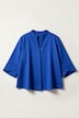 Punto-Sweatjacke, weite A-Linie, Stehkragen, 3/4-Arm