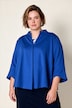 Punto-Sweatjacke, weite A-Linie, Stehkragen, 3/4-Arm