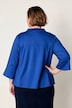 Punto-Sweatjacke, weite A-Linie, Stehkragen, 3/4-Arm