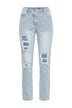 Jeans Sammy, weites Bein, Ziersteine, Destroy-Effekt
