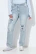 Jeans Sammy, weites Bein, Ziersteine, Destroy-Effekt