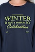 Shirt, Schriftmotiv, Classic, Rundhals, Langarm