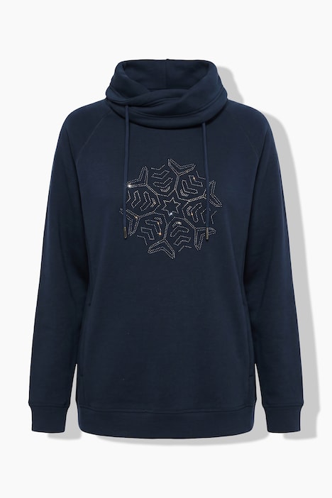 Sweatshirt, Schneeflocke, Stehkragen, Langarm