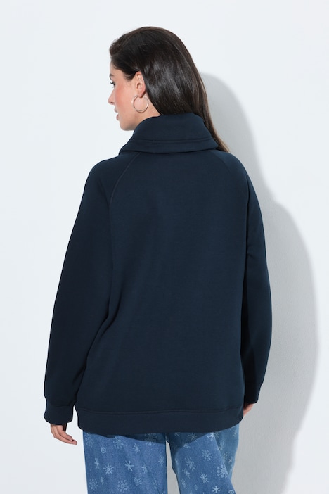 Sweatshirt, Schneeflocke, Stehkragen, Langarm