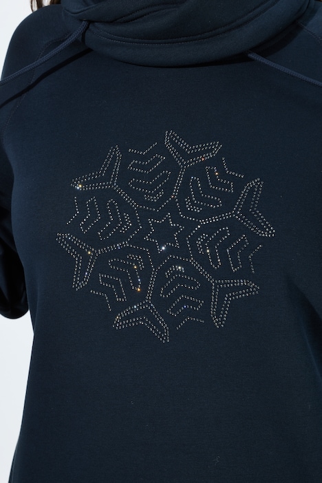 Sweatshirt, Schneeflocke, Stehkragen, Langarm