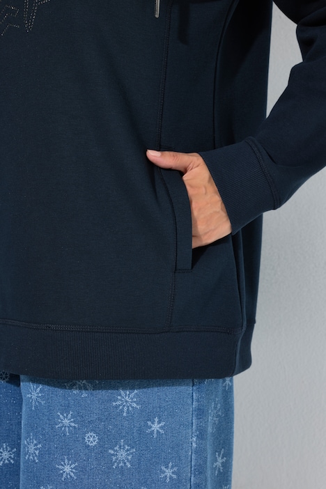 Sweatshirt, Schneeflocke, Stehkragen, Langarm