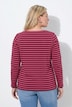T-shirt rayé, cœur sur le buste, décolleté rond et manches 3/4, coupe Classic Fit