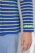 T-shirt rayé, cœur sur le buste, décolleté rond et manches 3/4, coupe Classic Fit