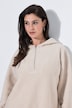 Teddy-Longsweatshirt, Kapuze, Reißverschluss, Langarm