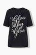 T-Shirt, Glitzerdruck, Rundhals, Halbarm