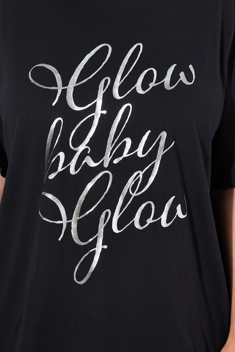 T-Shirt, Glitzerdruck, Rundhals, Halbarm