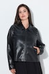 Jacke, Lederoptik, Boxy Fit, Ziernieten, Langarm