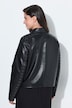 Jacke, Lederoptik, Boxy Fit, Ziernieten, Langarm