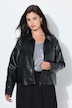 Jacke, Lederoptik, Boxy Fit, Ziernieten, Langarm