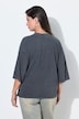 T-Shirt, Ziersteine, Saumband, Rundhals, Halbarm