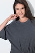 T-Shirt, Ziersteine, Saumband, Rundhals, Halbarm
