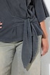 T-Shirt, Ziersteine, Saumband, Rundhals, Halbarm