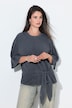 T-Shirt, Ziersteine, Saumband, Rundhals, Halbarm