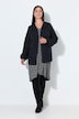 Strickjacke, meliert, Kapuze, Ballon-Langarm