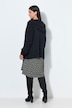 Strickjacke, meliert, Kapuze, Ballon-Langarm